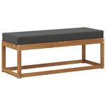 vidaXL Banc de jardin Naturel et Anthracite 115 x 43 x 45 cm