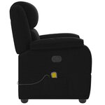 vidaXL Fauteuil de massage inclinable Noir Tissu
