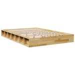 vidaXL Cadre de lit sans matelas 120x190 cm bois massif de chêne