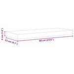 vidaXL Étagères flottantes 4 Pièces chêne et blanc 60x23 5x3 8 cm MDF