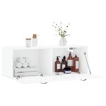 vidaXL Armoire murale blanc brillant 100x36 5x35 cm bois d'ingénierie
