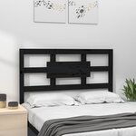 vidaXL Tête de lit Noir 95 5x4x100 cm Bois massif de pin