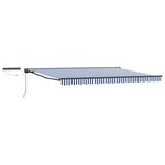 vidaXL Auvent rétractable électrique Bleu  Blanc  Anthracite 5 × 3 5 m