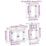 vidaXL Ensemble de meubles salle de bain 3 Pièces Corona bois pin massif