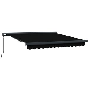 vidaXL Store manuel rétractable noir 350x250 cm