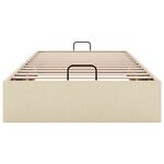vidaXL Cadre de lit ottoman sans matelas crème 90x190 cm tissu