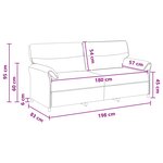 vidaXL Sofa 3 places Noir 198 x 83 x 95 cm Tissu