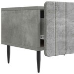vidaXL Meuble TV Gris béton 147 x 34 5 x 32 cm Bois d'ingénierie
