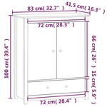 vidaXL Buffet Gris 83x41 5x100 cm Bois massif de pin