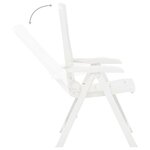 vidaXL Chaises inclinables de jardin lot de 2 Plastique Blanc
