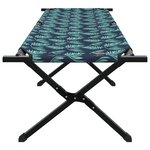 vidaXL Lits de soleil pliants 2 Pièces avec sac de transport Motif de feuilles Tissu Oxford 600D