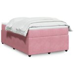 vidaXL Sommier à lattes de lit avec matelas rose 120x190 cm velours