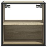 vidaXL Table de chevet murale chêne sonoma 40x31x39 5 cm