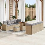 vidaXL Ensemble de canapé de jardin 11 Pièces beige et gris clair