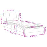 vidaXL Lit avec matelas blanc 90x200 cm similicuir