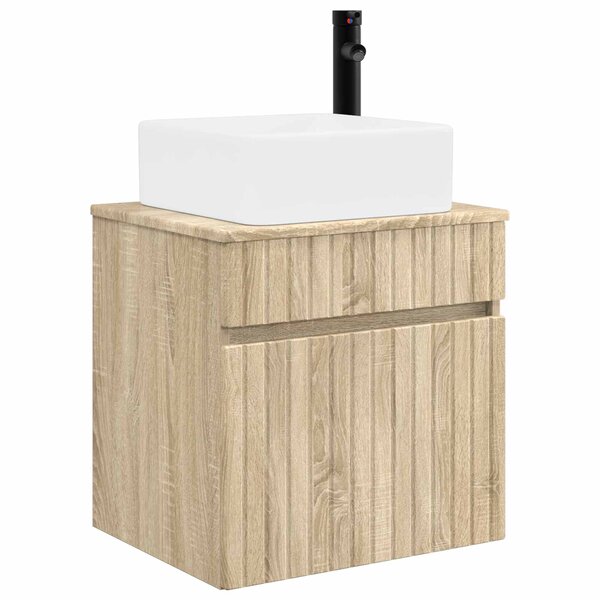 vidaXL Meuble de lavabo mural Chêne Sonoma 49 x 41 x 63 cm