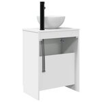 vidaXL Meuble de salle de bain avec évier Blanc 54 x 35 x 83 cm