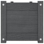 vidaXL Lits surélevés de jardin 2 Pièces Gris 150x31x31 cm Bois de sapin