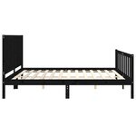vidaXL Cadre de lit sans matelas noir 200x200 cm bois massif de pin