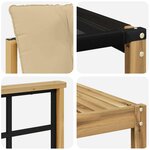 vidaXL Ensemble de canapés d'extérieur 7 Pièces Blanc et Beige