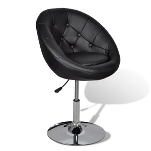 vidaXL Tabouret de bar Noir Similicuir