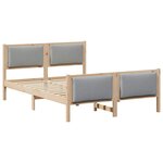 vidaXL Cadre de lit avec tête de lit Gris clair 140 x 200 cm tissu