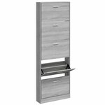 vidaXL Armoire à chaussures Sonoma gris 59x17x169 cm Bois d'ingénierie
