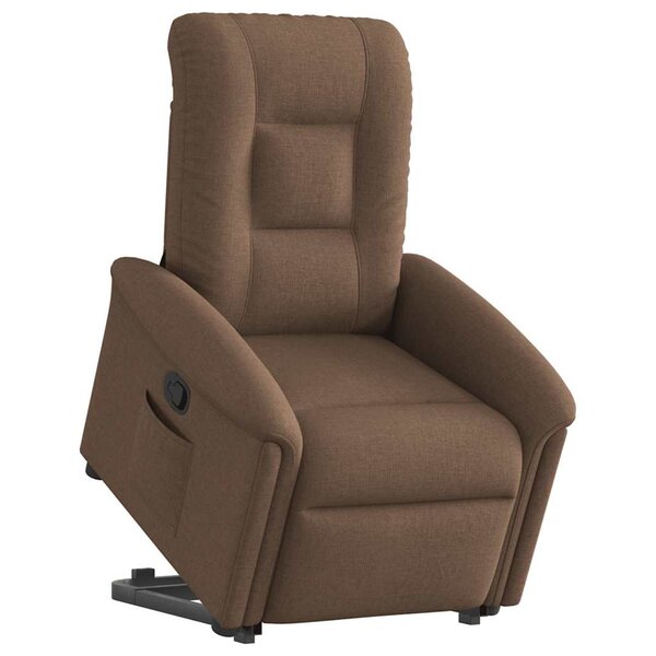 vidaXL Fauteuil inclinable Marron Tissu