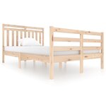 vidaXL Cadre de lit Bois massif 120x200 cm