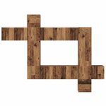 vidaXL Ensemble meuble TV 10 Pièces Bois ancien 30 5 x 30 x 90 cm