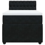vidaXL Sommier à lattes de lit et matelas Noir 80x200 cm Velours