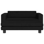 vidaXL Canapé avec repose-pied pour enfants noir 100x50x30 cm velours