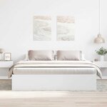 vidaXL Cadre de lit sans matelas blanc 200x200 cm
