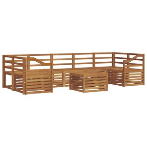 vidaXL Ensemble de canapés d'extérieur 8 pc Naturel