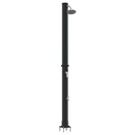 vidaXL Douche solaire extérieure Noir 217 cm PVC  aluminium
