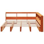 vidaXL Lit bibliothèque sans matelas cire marron 200x200 cm pin massif