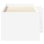 vidaXL Cadre de Lit Élevé pour Enfants 2 Pièces Blanc 98 5 x 200 cm