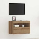 vidaXL Meuble TV mural Montage mural chêne artisanal 60 x 30 x 40 cm
