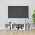 vidaXL Meubles TV 2 Pièces Blanc 37x35x37 cm Bois d’ingénierie