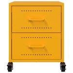 vidaXL Table de chevet jaune moutarde 36x39x43 5 cm acier
