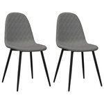 vidaXL Chaises à manger lot de 2 Gris clair Velours