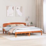vidaXL Cadre de lit Marron 180 x 200 cm Bois de pin massif