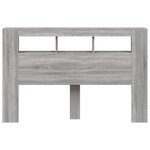 vidaXL Tête de lit à LED sonoma gris 160x18 5x103 5 cm bois ingénierie