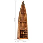 vidaXL Casier à bouteilles 50 x 40 x 180 cm Bois de manguier massif