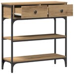 Table Console vidaXL en Chêne Artisan 72 5x25x75 cm Bois d'ingénierie et Acier