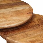 vidaXL Tables basses gigognes 3 Pièces Marron Bois de mangue massif
