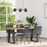 vidaXL Chaises à manger lot de 4 Gris foncé Velours