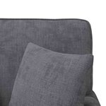 vidaXL Chaise lounge avec jupe Gris foncé 157 x 91 x 91 cm ARES
