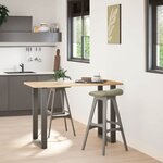 vidaXL Pieds de table de bar en U 2 pièces Anthracite 60 x (90-91) cm Acier