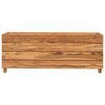 vidaXL Lit surélevé 100x40x38 cm bois de teck recyclé et acier